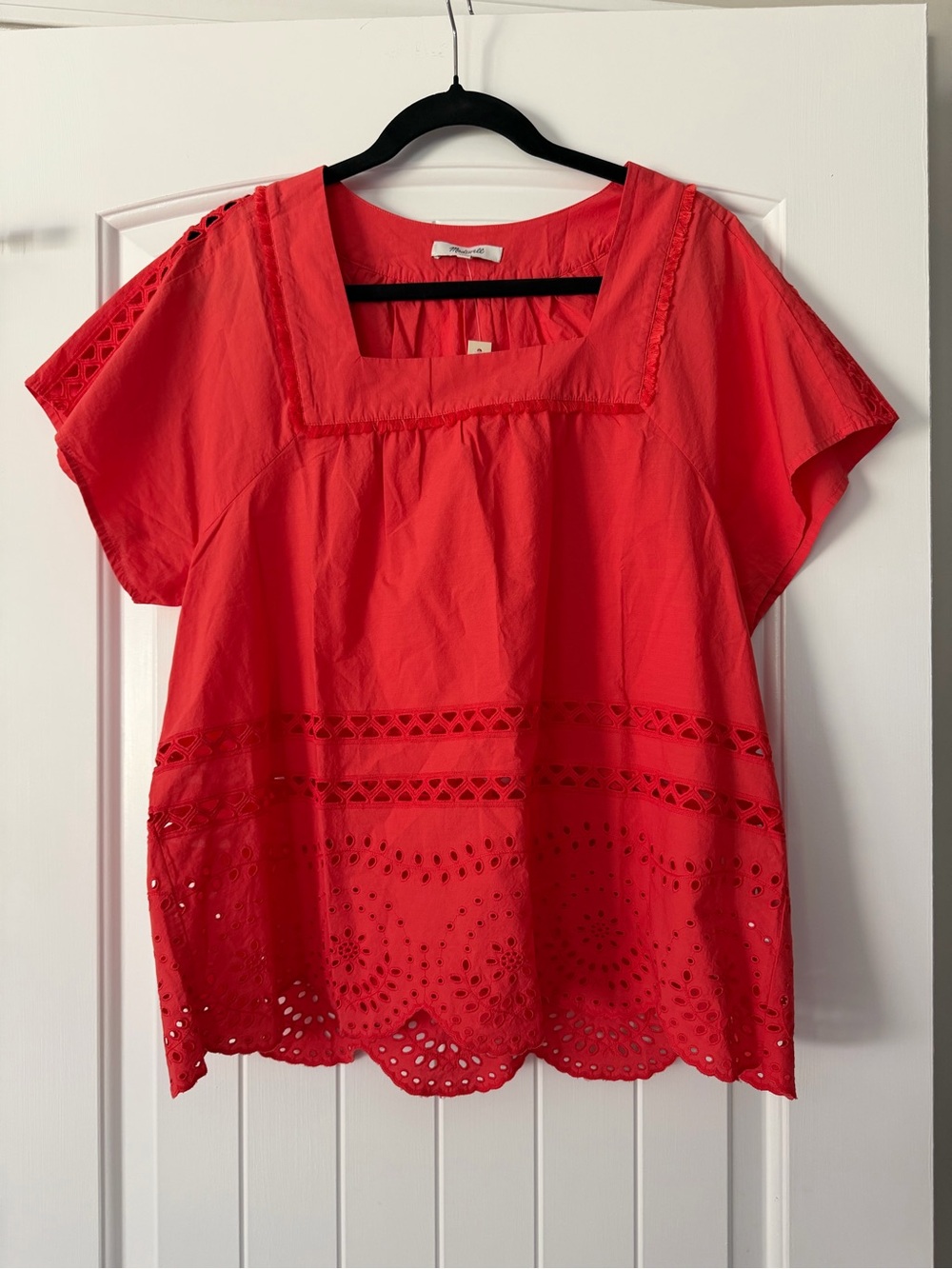 NWT Madewell Eyelet Angelica Top in size XL - original retail $88